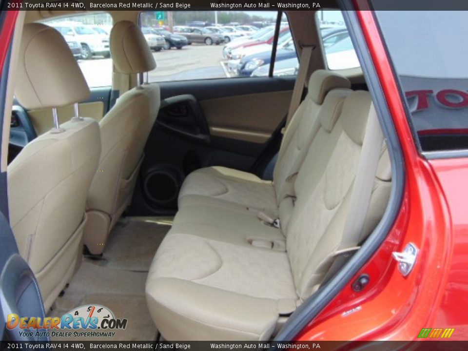 2011 Toyota RAV4 I4 4WD Barcelona Red Metallic / Sand Beige Photo #16