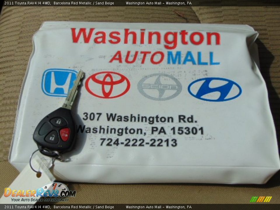 2011 Toyota RAV4 I4 4WD Barcelona Red Metallic / Sand Beige Photo #18