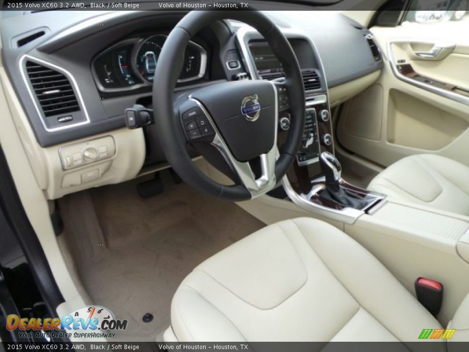 2015 Volvo XC60 3.2 AWD Black / Soft Beige Photo #9