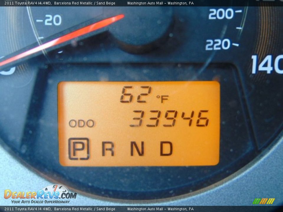 2011 Toyota RAV4 I4 4WD Barcelona Red Metallic / Sand Beige Photo #20