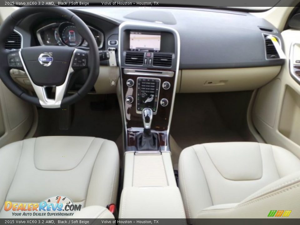 2015 Volvo XC60 3.2 AWD Black / Soft Beige Photo #24