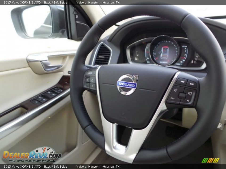 2015 Volvo XC60 3.2 AWD Black / Soft Beige Photo #25