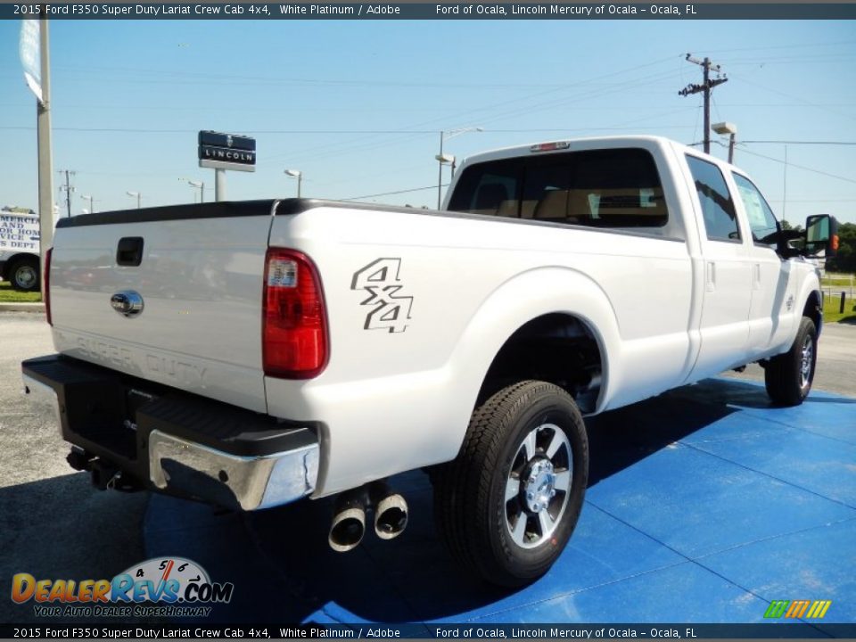 White Platinum 2015 Ford F350 Super Duty Lariat Crew Cab 4x4 Photo #3
