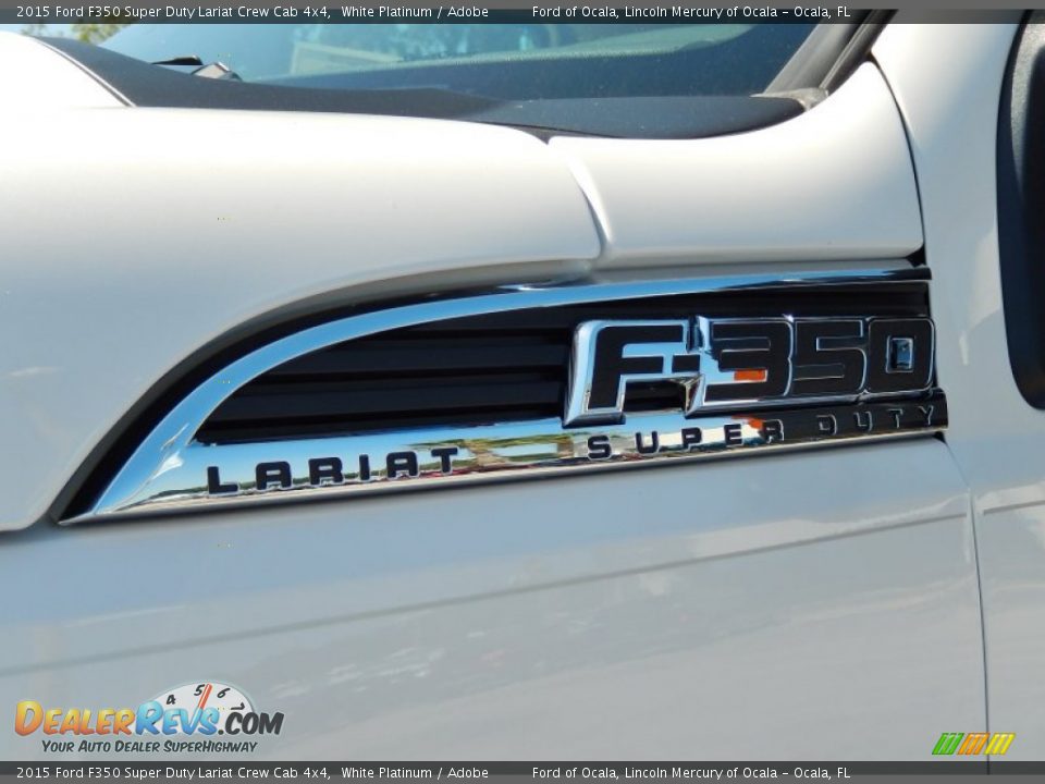 2015 Ford F350 Super Duty Lariat Crew Cab 4x4 White Platinum / Adobe Photo #5