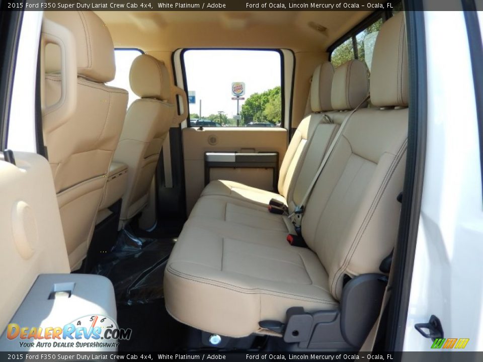 Rear Seat of 2015 Ford F350 Super Duty Lariat Crew Cab 4x4 Photo #7