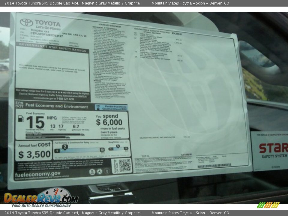 2014 Toyota Tundra SR5 Double Cab 4x4 Magnetic Gray Metallic / Graphite Photo #10