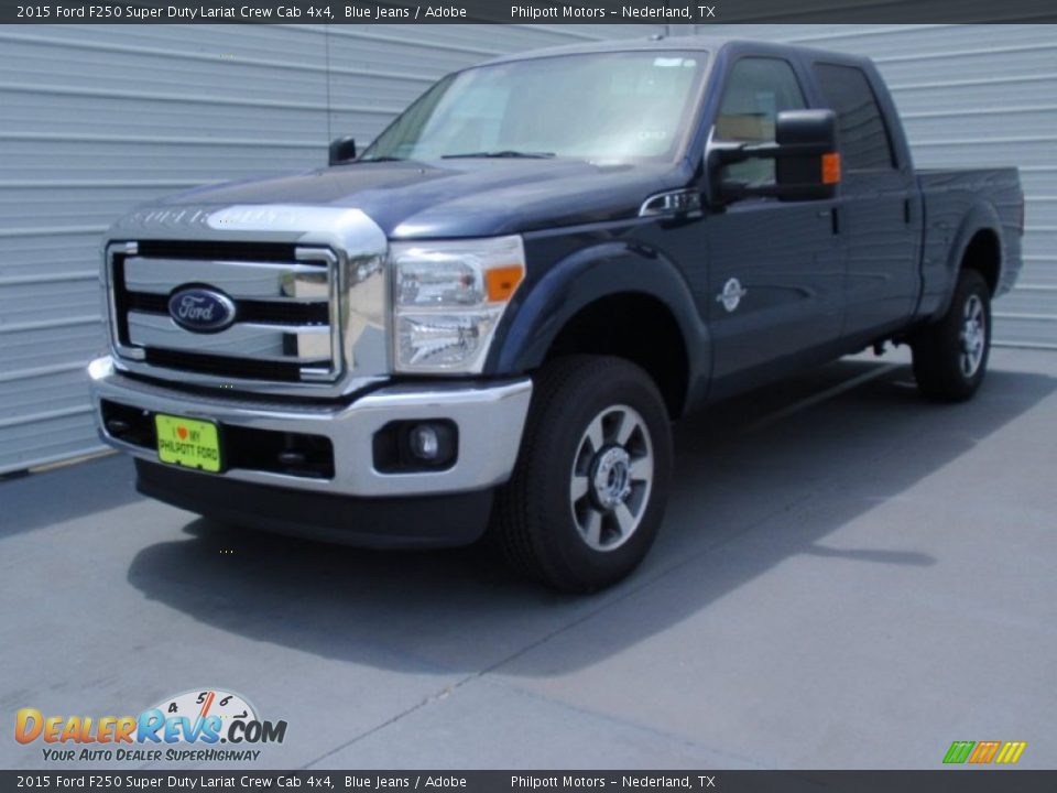 2015 Ford F250 Super Duty Lariat Crew Cab 4x4 Blue Jeans / Adobe Photo #7