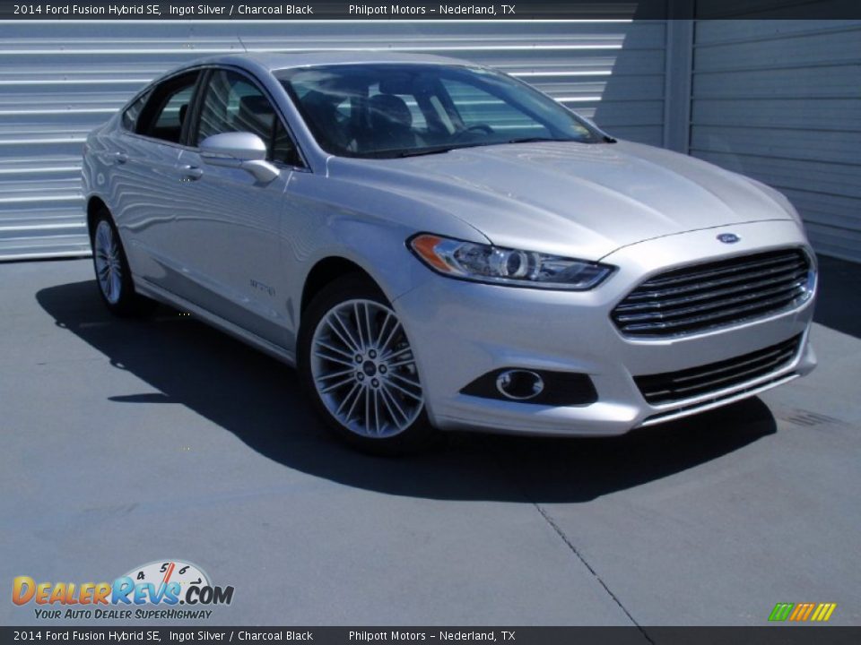 2014 Ford Fusion Hybrid SE Ingot Silver / Charcoal Black Photo #2