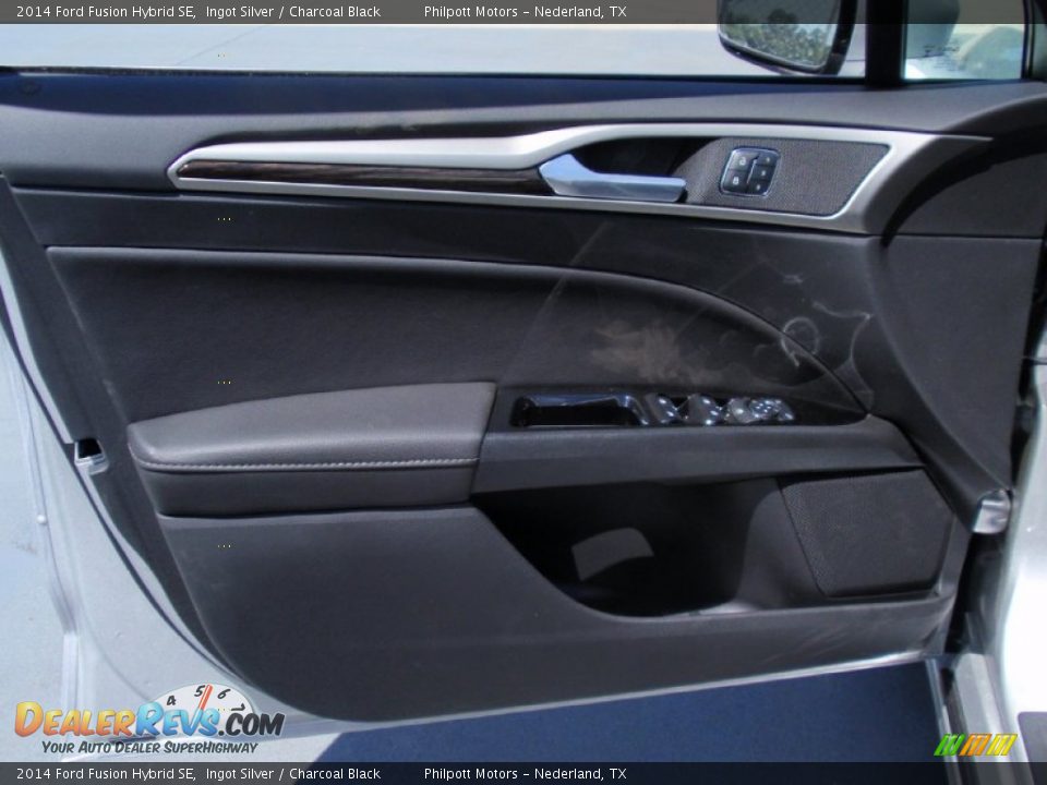 2014 Ford Fusion Hybrid SE Ingot Silver / Charcoal Black Photo #25
