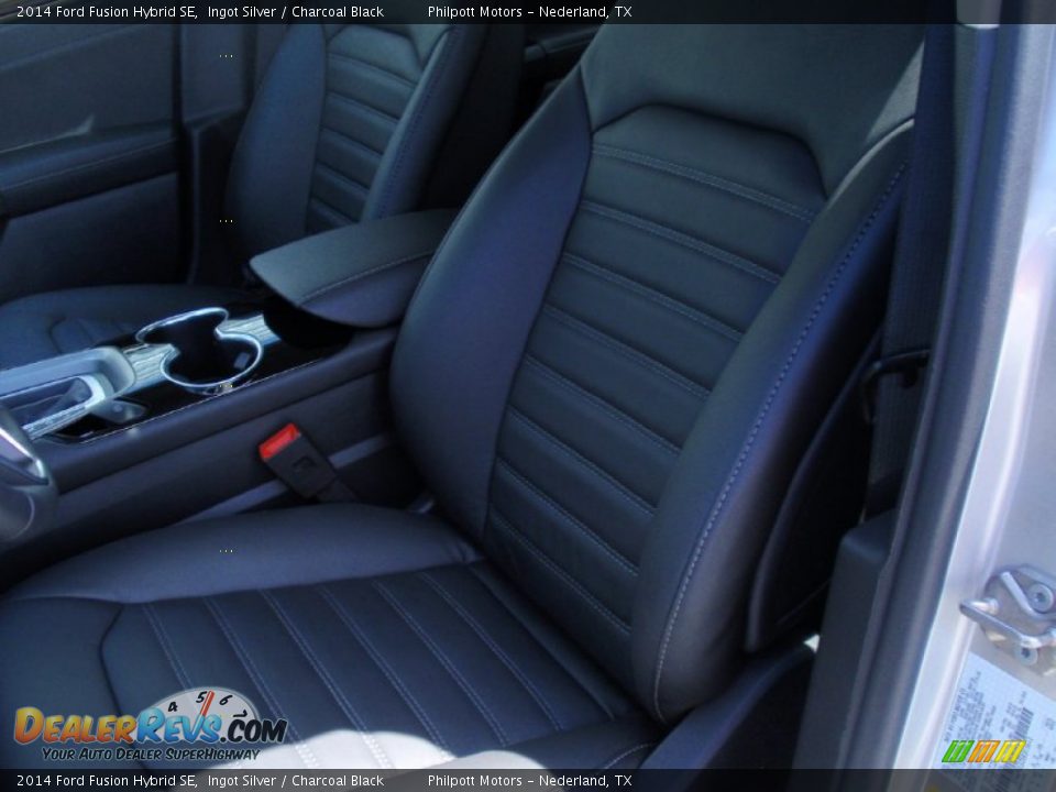 2014 Ford Fusion Hybrid SE Ingot Silver / Charcoal Black Photo #28