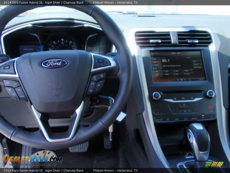 2014 Ford Fusion Hybrid SE Ingot Silver / Charcoal Black Photo #30