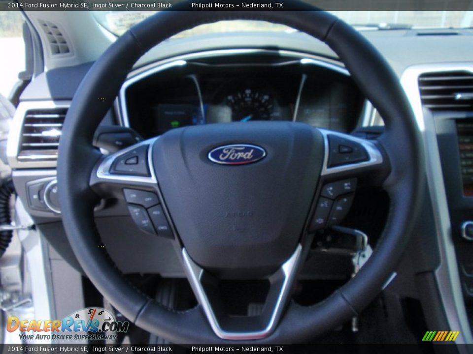 2014 Ford Fusion Hybrid SE Ingot Silver / Charcoal Black Photo #32