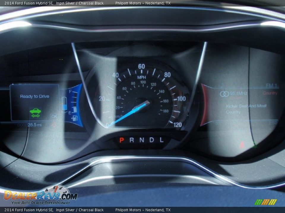 2014 Ford Fusion Hybrid SE Ingot Silver / Charcoal Black Photo #33