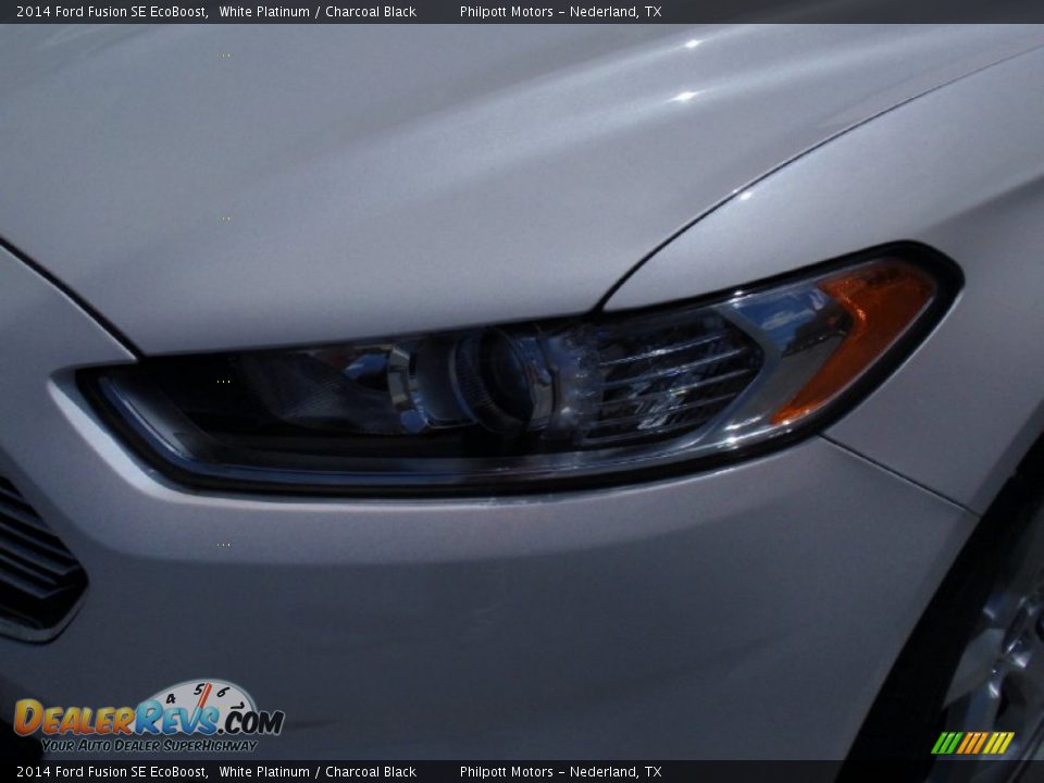 2014 Ford Fusion SE EcoBoost White Platinum / Charcoal Black Photo #9