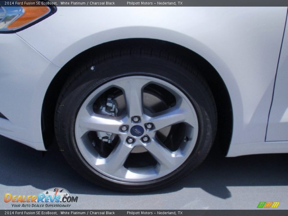 2014 Ford Fusion SE EcoBoost White Platinum / Charcoal Black Photo #12