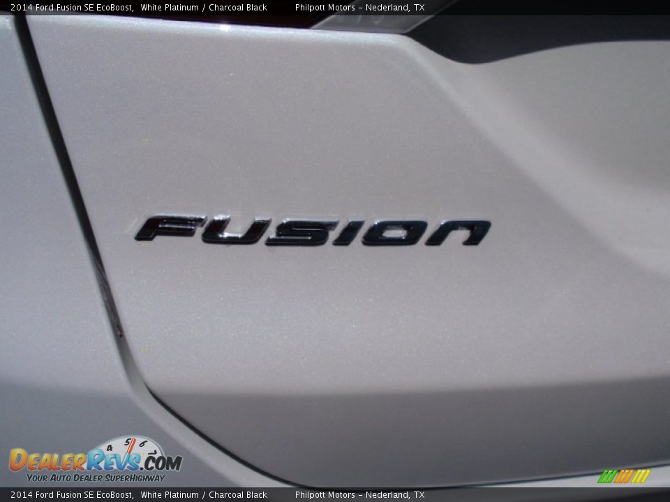 2014 Ford Fusion SE EcoBoost White Platinum / Charcoal Black Photo #14