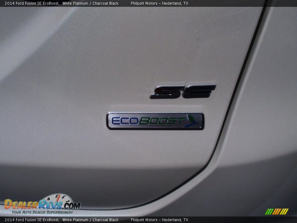 2014 Ford Fusion SE EcoBoost White Platinum / Charcoal Black Photo #15