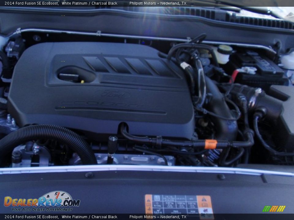 2014 Ford Fusion SE EcoBoost White Platinum / Charcoal Black Photo #17
