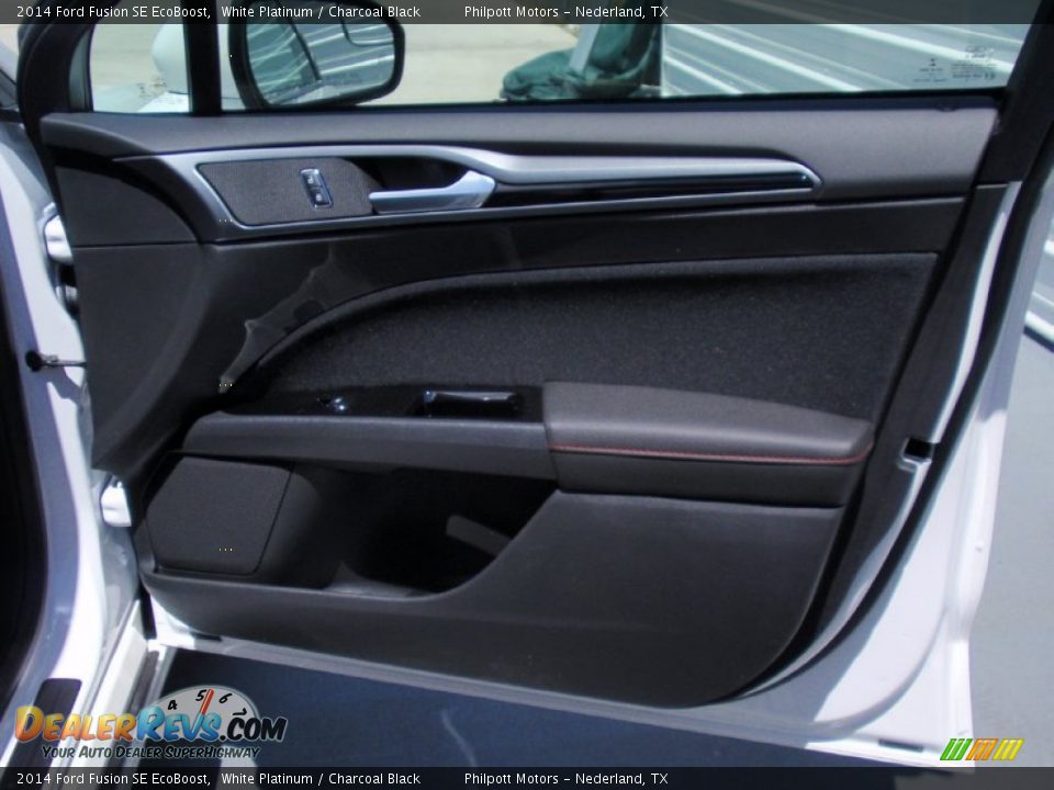 2014 Ford Fusion SE EcoBoost White Platinum / Charcoal Black Photo #18