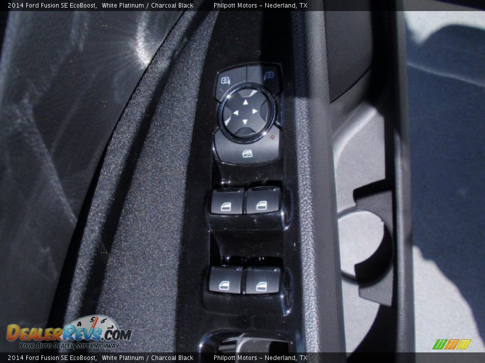 2014 Ford Fusion SE EcoBoost White Platinum / Charcoal Black Photo #25