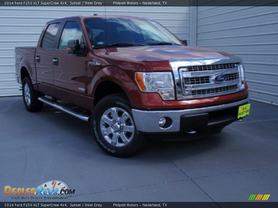 2014 Ford F150 XLT SuperCrew 4x4 Sunset / Steel Grey Photo #1