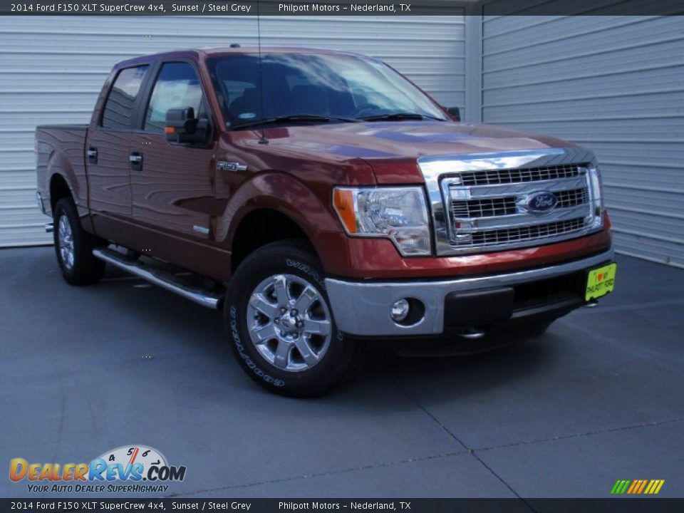 2014 Ford F150 XLT SuperCrew 4x4 Sunset / Steel Grey Photo #2