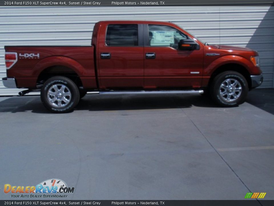 2014 Ford F150 XLT SuperCrew 4x4 Sunset / Steel Grey Photo #3
