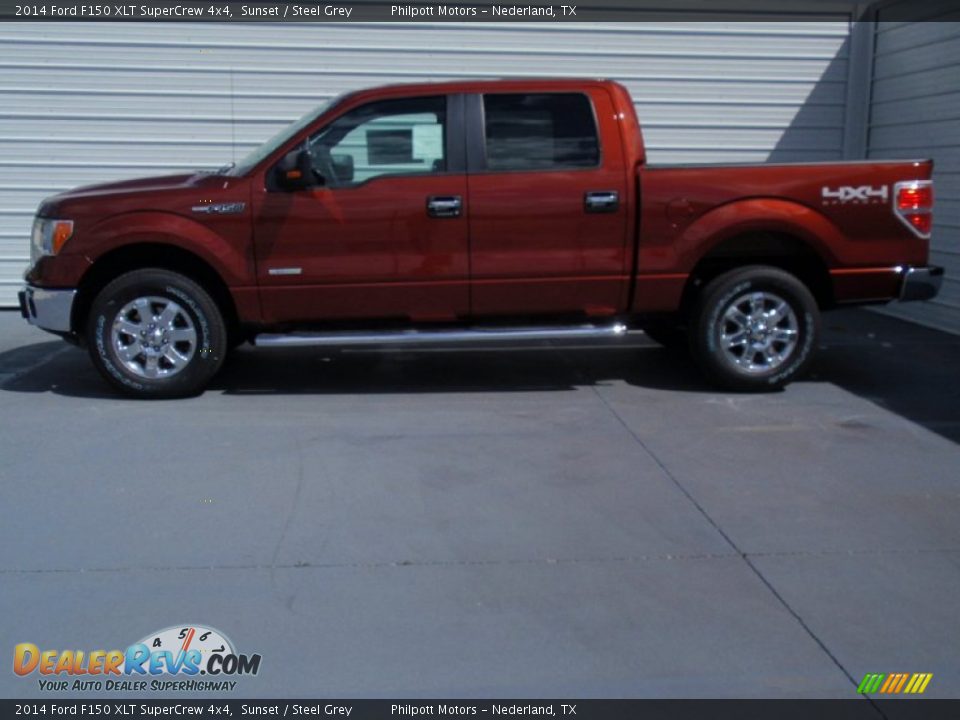 2014 Ford F150 XLT SuperCrew 4x4 Sunset / Steel Grey Photo #6