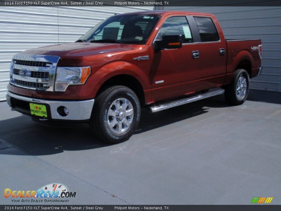2014 Ford F150 XLT SuperCrew 4x4 Sunset / Steel Grey Photo #7