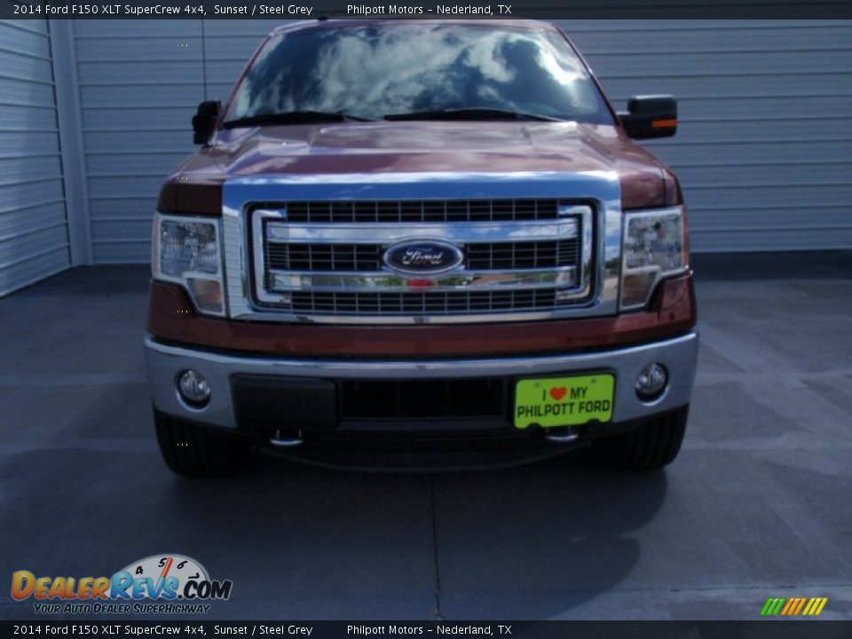 2014 Ford F150 XLT SuperCrew 4x4 Sunset / Steel Grey Photo #8
