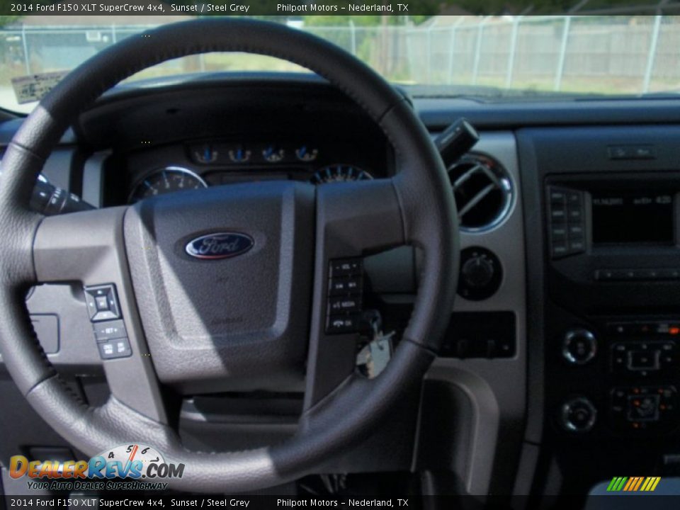 2014 Ford F150 XLT SuperCrew 4x4 Sunset / Steel Grey Photo #32