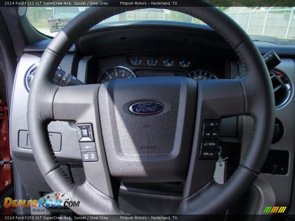2014 Ford F150 XLT SuperCrew 4x4 Sunset / Steel Grey Photo #34