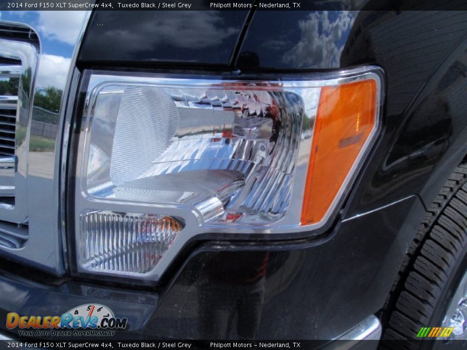 2014 Ford F150 XLT SuperCrew 4x4 Tuxedo Black / Steel Grey Photo #9