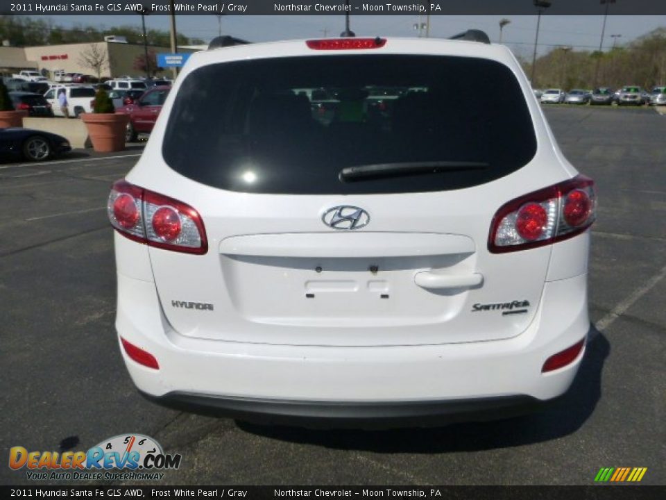 2011 Hyundai Santa Fe GLS AWD Frost White Pearl / Gray Photo #4