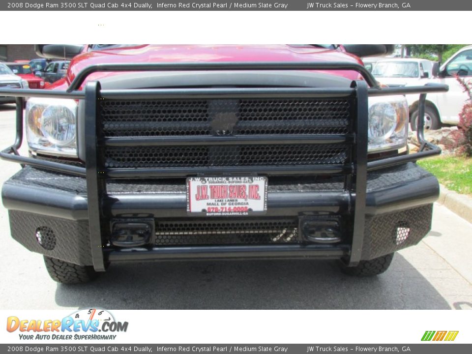 2008 Dodge Ram 3500 SLT Quad Cab 4x4 Dually Inferno Red Crystal Pearl / Medium Slate Gray Photo #11