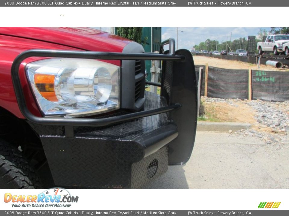 2008 Dodge Ram 3500 SLT Quad Cab 4x4 Dually Inferno Red Crystal Pearl / Medium Slate Gray Photo #12