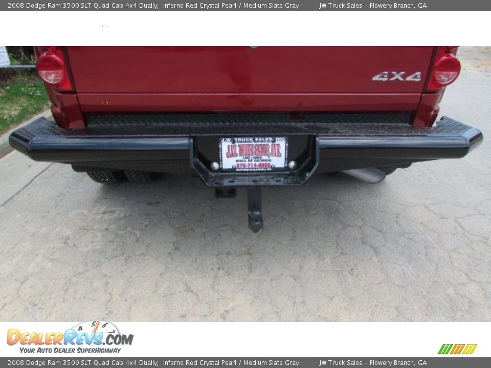 2008 Dodge Ram 3500 SLT Quad Cab 4x4 Dually Inferno Red Crystal Pearl / Medium Slate Gray Photo #19