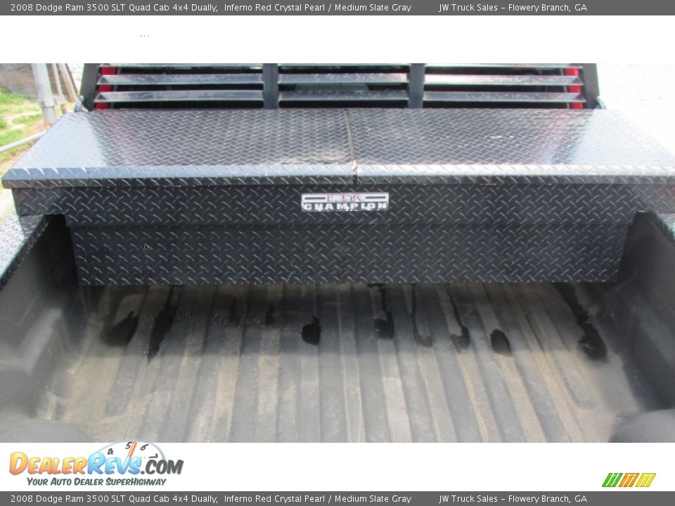 2008 Dodge Ram 3500 SLT Quad Cab 4x4 Dually Inferno Red Crystal Pearl / Medium Slate Gray Photo #23