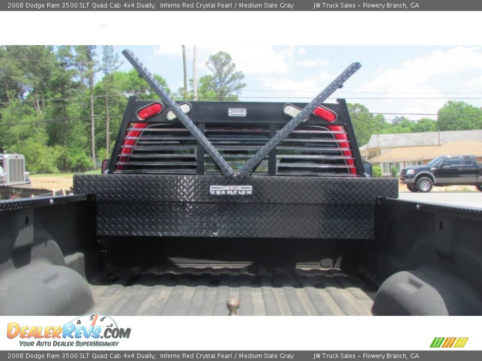 2008 Dodge Ram 3500 SLT Quad Cab 4x4 Dually Inferno Red Crystal Pearl / Medium Slate Gray Photo #24