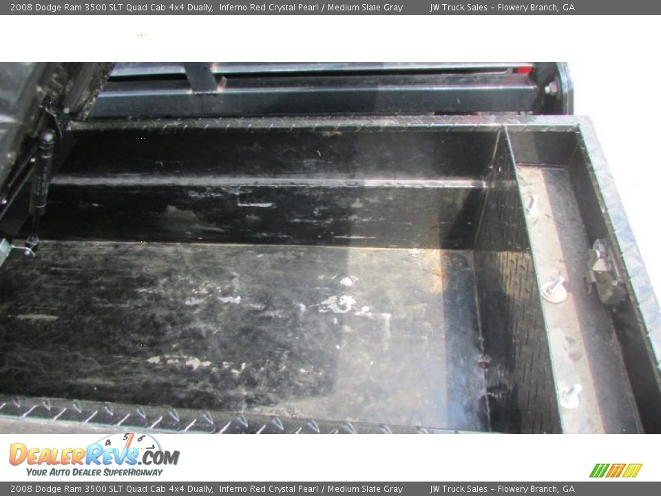 2008 Dodge Ram 3500 SLT Quad Cab 4x4 Dually Inferno Red Crystal Pearl / Medium Slate Gray Photo #26