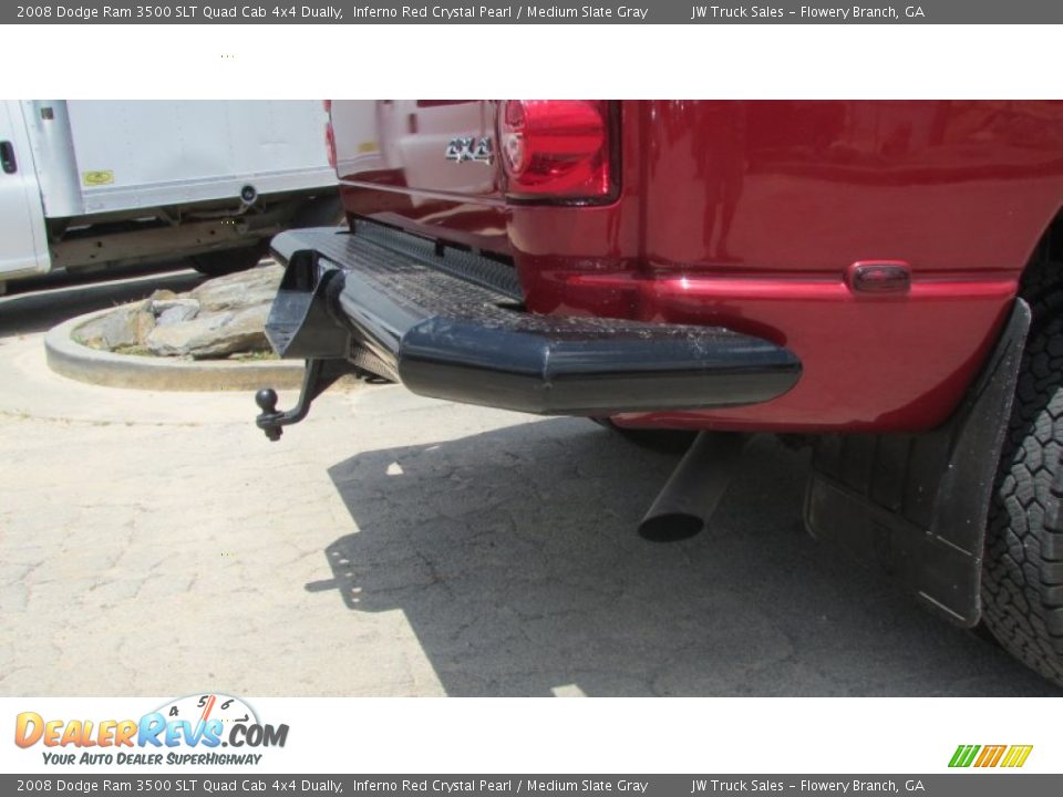2008 Dodge Ram 3500 SLT Quad Cab 4x4 Dually Inferno Red Crystal Pearl / Medium Slate Gray Photo #29