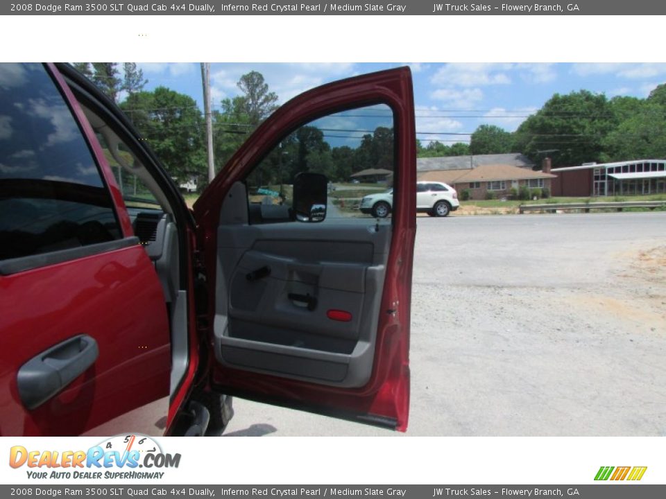 2008 Dodge Ram 3500 SLT Quad Cab 4x4 Dually Inferno Red Crystal Pearl / Medium Slate Gray Photo #30