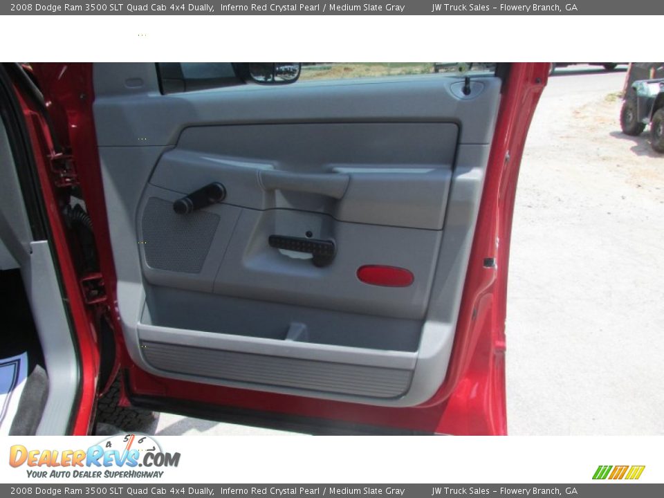 2008 Dodge Ram 3500 SLT Quad Cab 4x4 Dually Inferno Red Crystal Pearl / Medium Slate Gray Photo #31