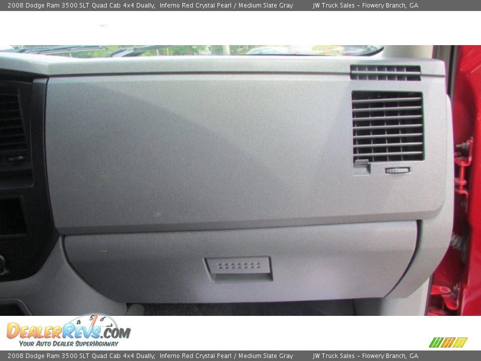 2008 Dodge Ram 3500 SLT Quad Cab 4x4 Dually Inferno Red Crystal Pearl / Medium Slate Gray Photo #35