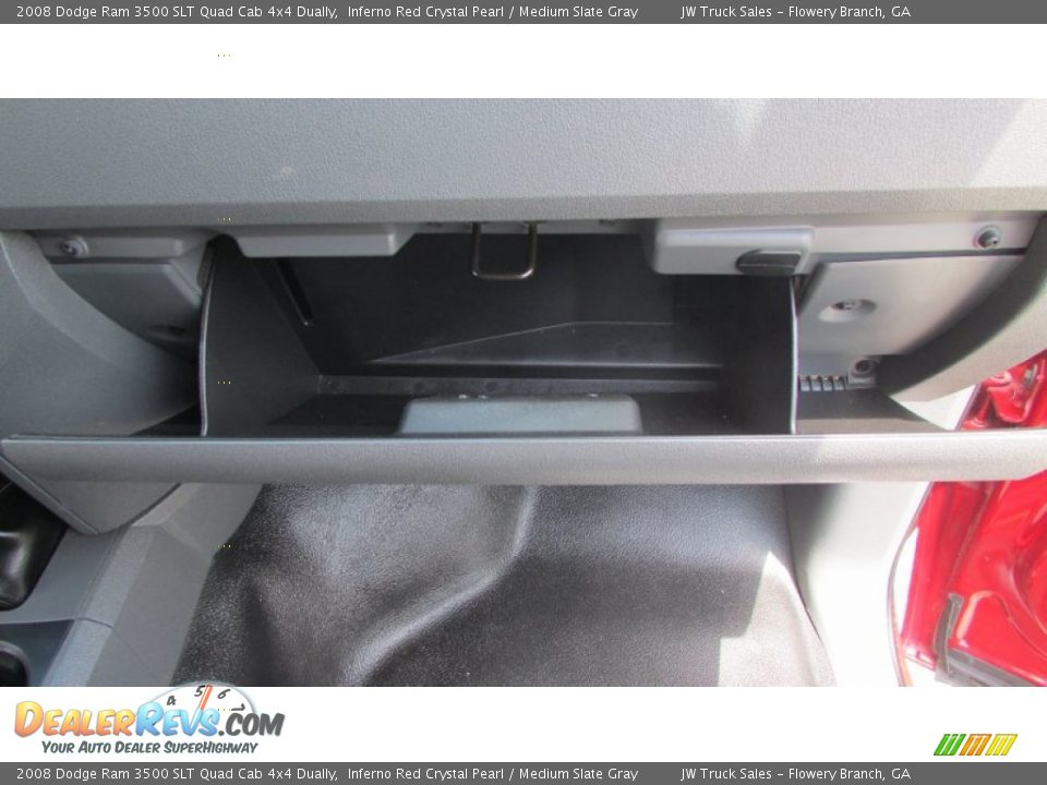 2008 Dodge Ram 3500 SLT Quad Cab 4x4 Dually Inferno Red Crystal Pearl / Medium Slate Gray Photo #36