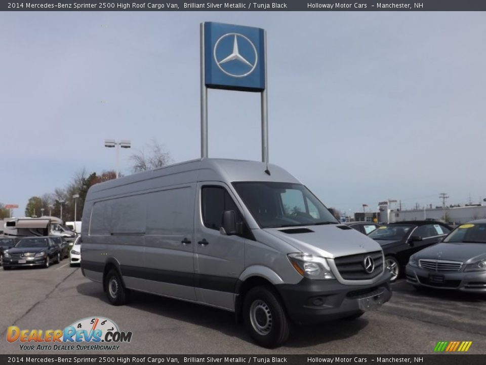 2014 Mercedes-Benz Sprinter 2500 High Roof Cargo Van Brilliant Silver Metallic / Tunja Black Photo #1