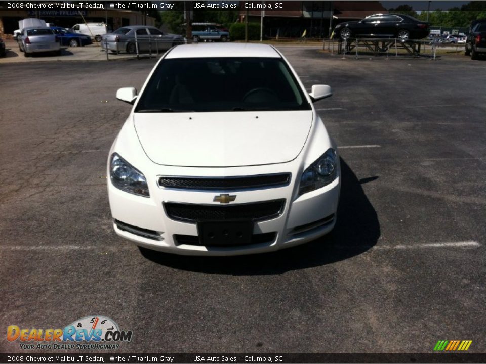 2008 Chevrolet Malibu LT Sedan White / Titanium Gray Photo #1