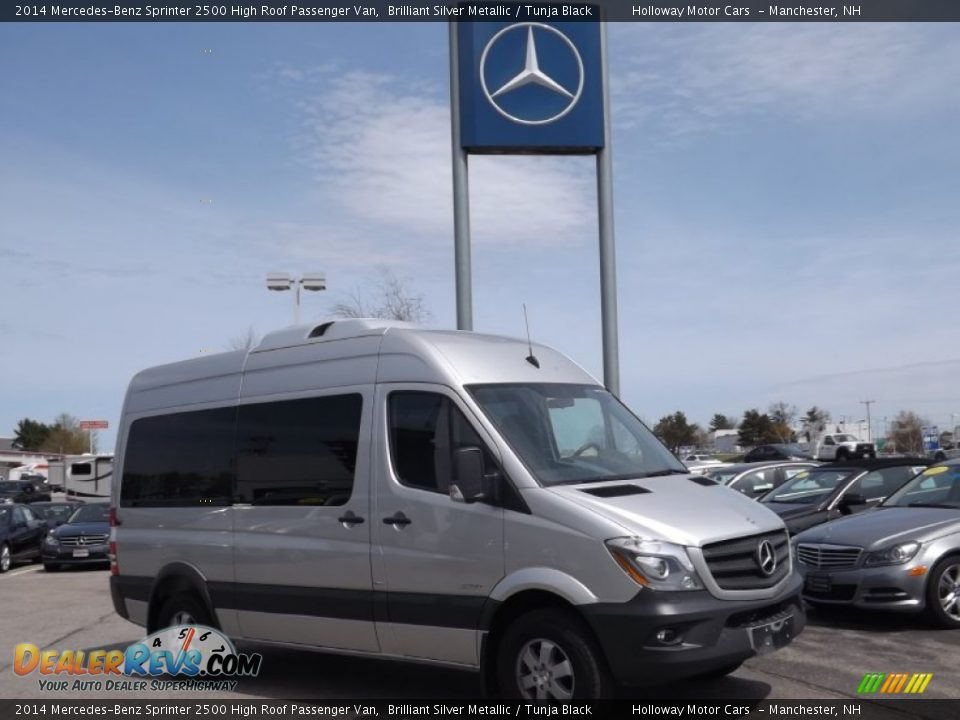 2014 Mercedes-Benz Sprinter 2500 High Roof Passenger Van Brilliant Silver Metallic / Tunja Black Photo #1