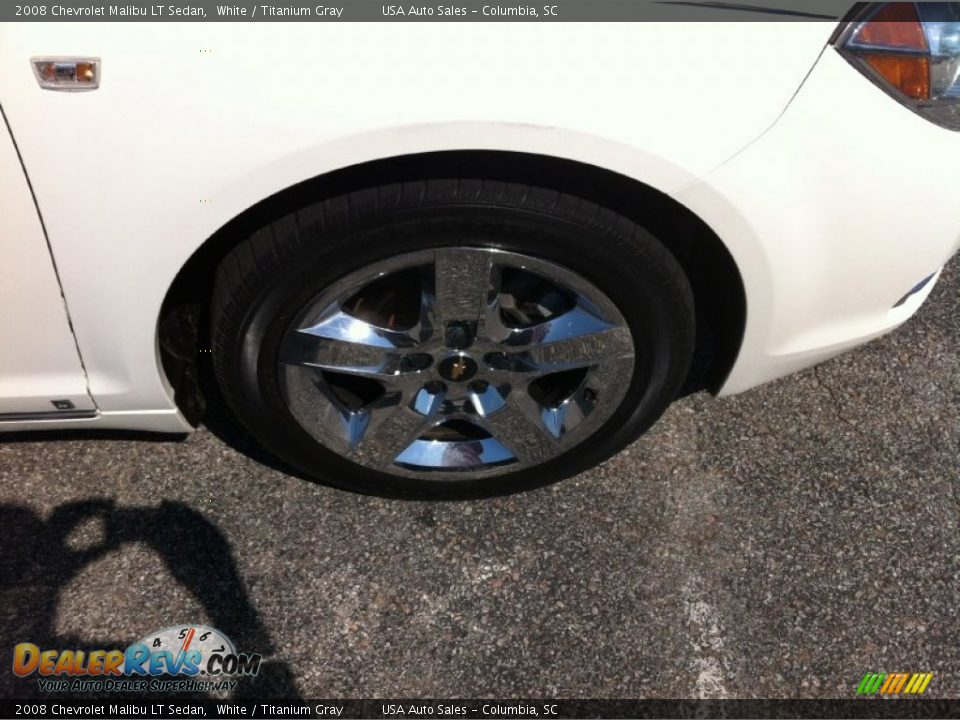 2008 Chevrolet Malibu LT Sedan White / Titanium Gray Photo #5
