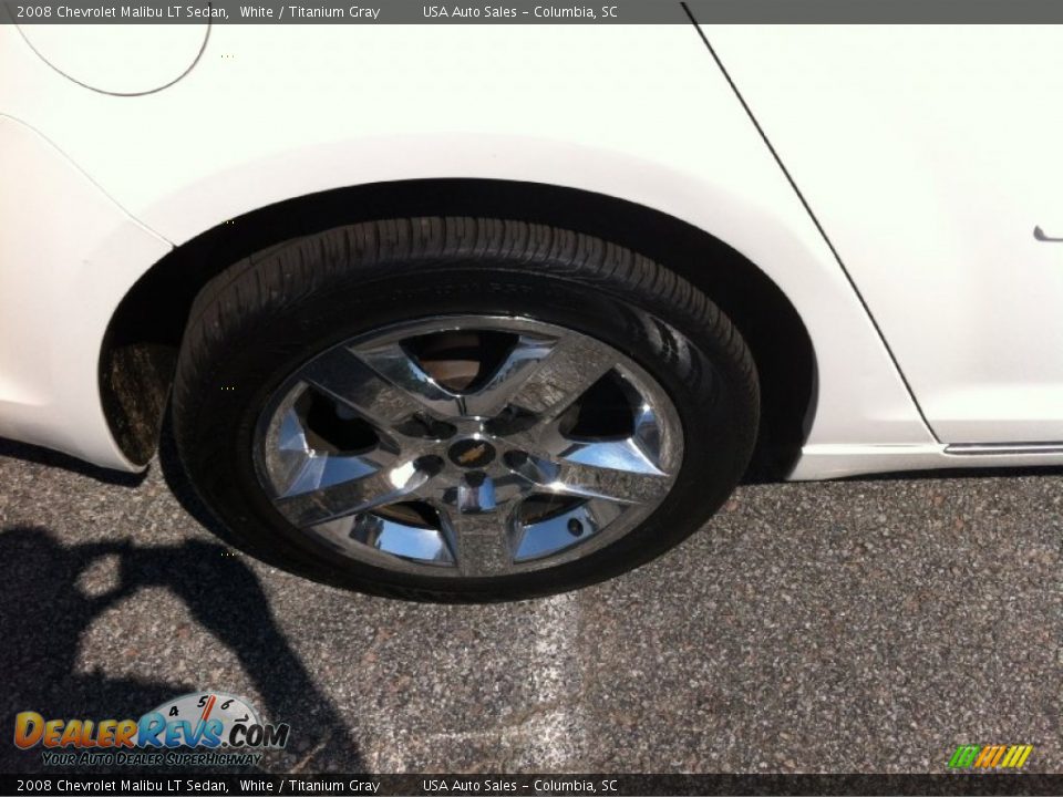 2008 Chevrolet Malibu LT Sedan White / Titanium Gray Photo #6